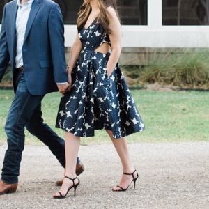 Adrianna Papell Cutout Midi Dress